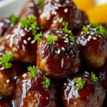 Slow Cooker Teriyaki Meatballs First Image