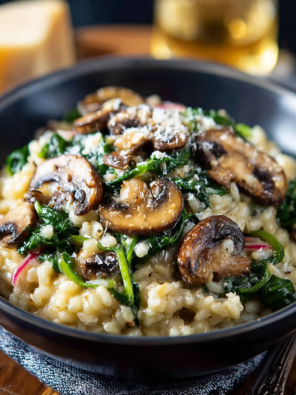 Irresistible One-Pot Creamy Mushroom & Spinach Risotto First Image