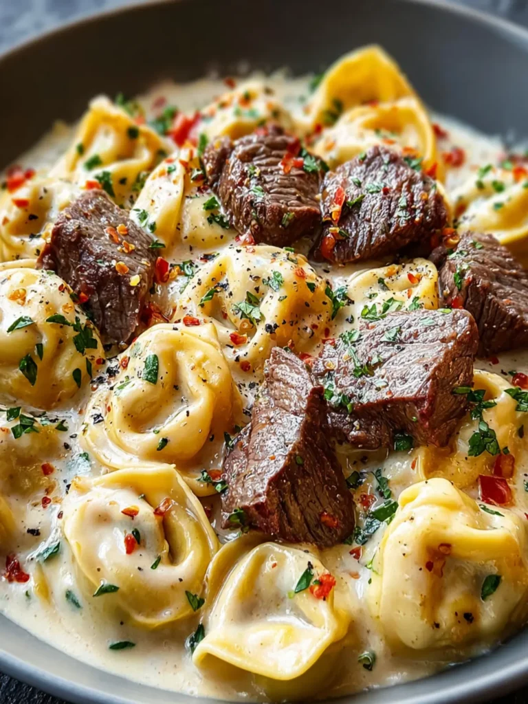 Cracked Garlic Steak Tortellini in Rich Creamhouse Sauce First Image