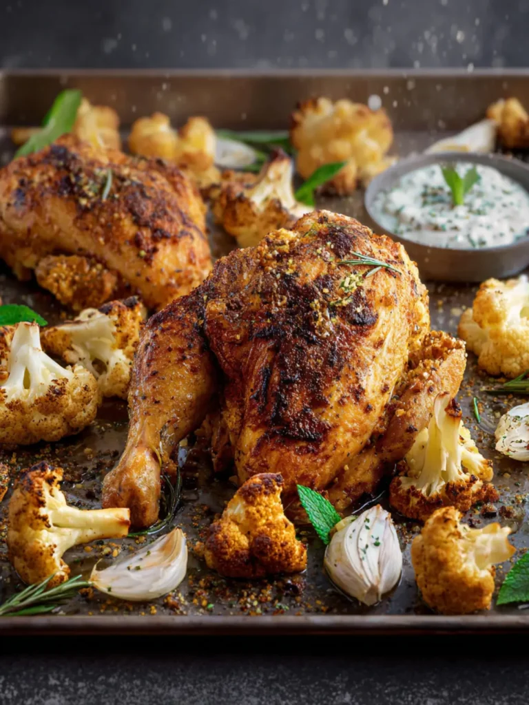 Oven Baked Chicken and Cauliflower First Image