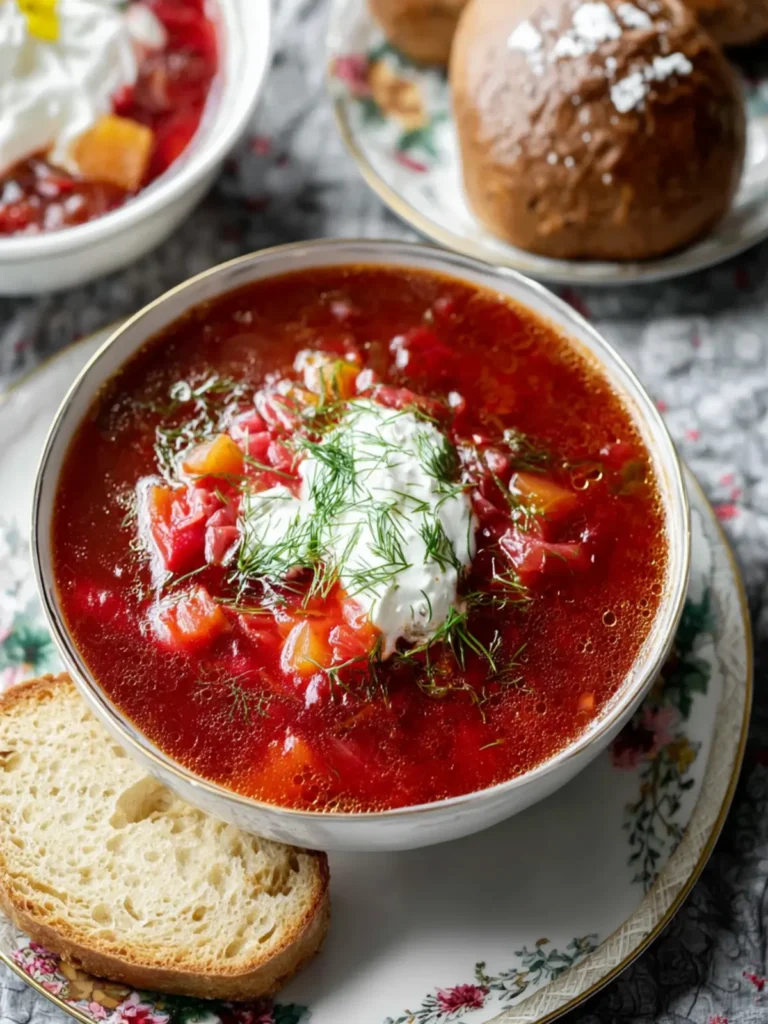 Authentic Ukrainian Borscht Recipe (Beet Soup) First Image