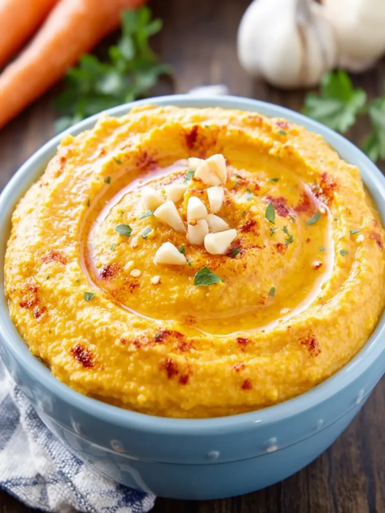 Roasted Carrot and Garlic Hummus First Image