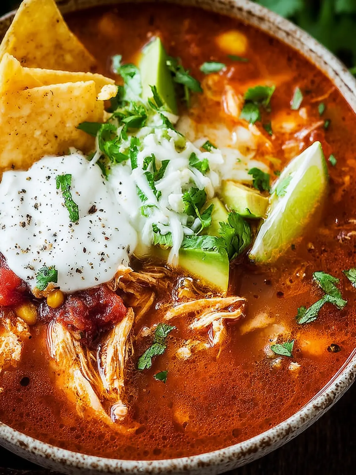 Crockpot Chicken Tortilla Soup First Image