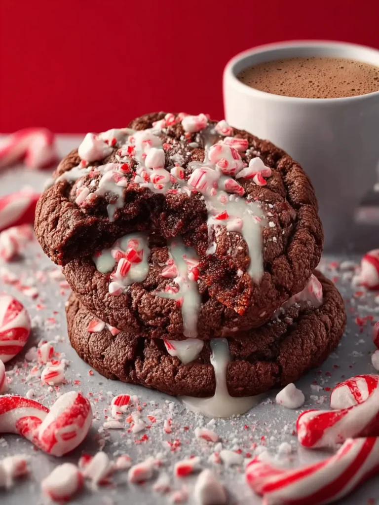 Peppermint Hot Chocolate Cookies First Image