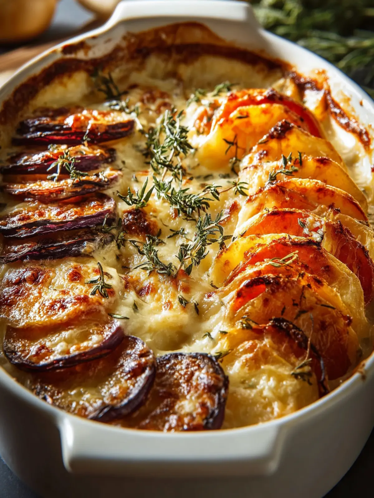 Cheesy Root Vegetable Gratin: A Comforting Creamy Delight First Image