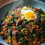 Korean Beef Spinach Rice Recipe First Image