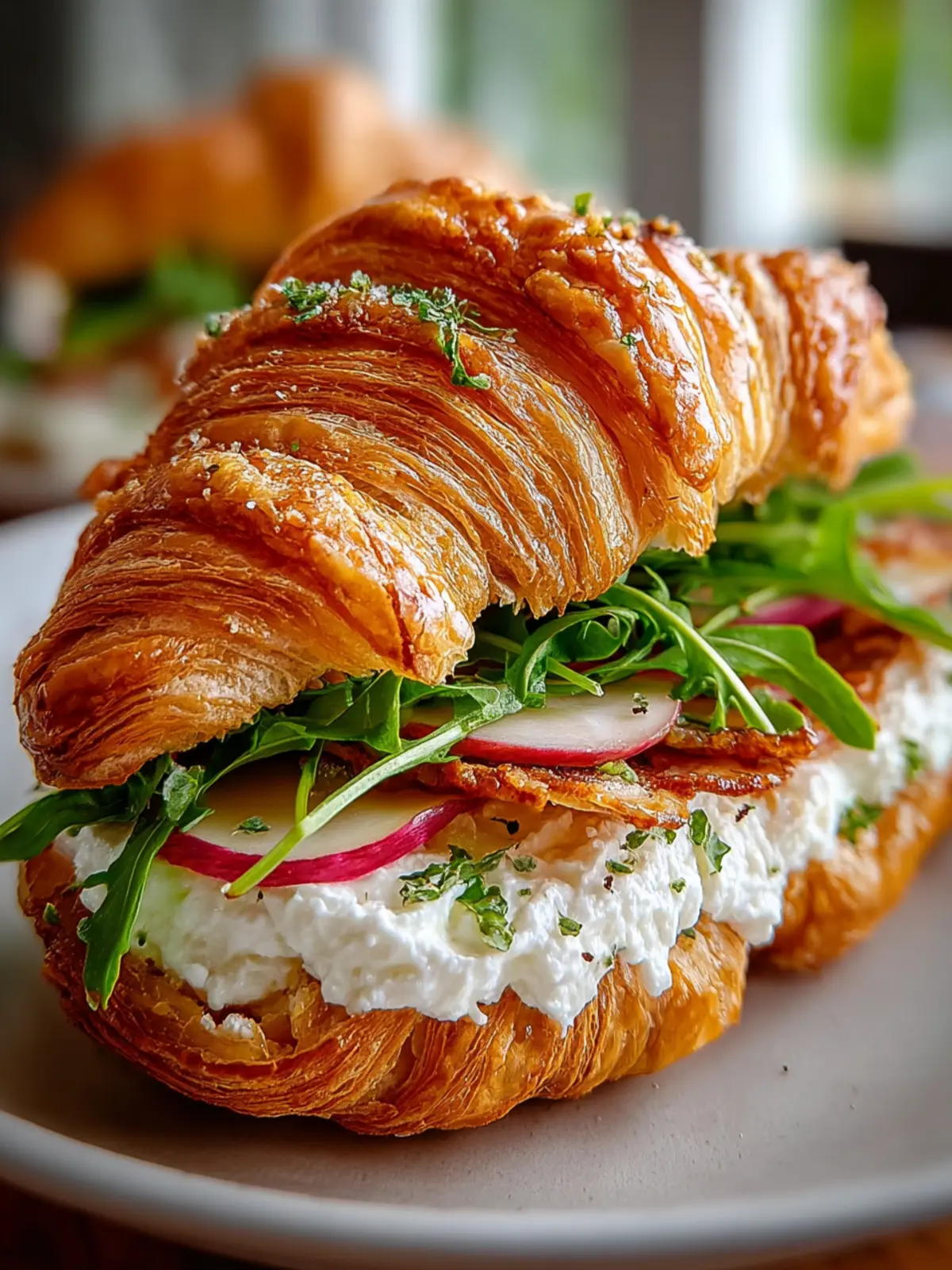Delicious Apple Goat Cheese Croissant Sandwich Recipe First Image