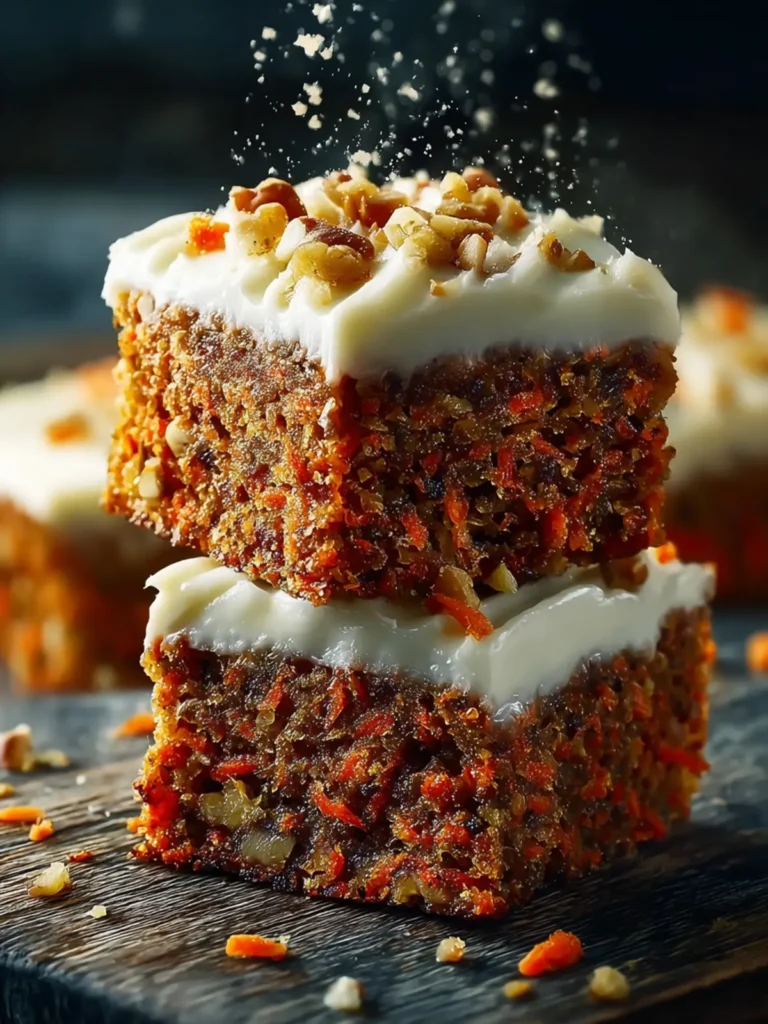 Decadent Carrot Cake Bars: Indulge in This Easy Recipe! First Image