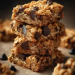 Chocolate Chip Peanut Butter Granola Cookie Bars made easy! First Image