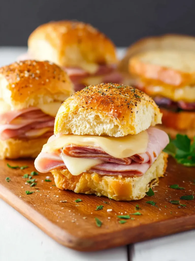 Ham and Melted Cheese Sliders First Image