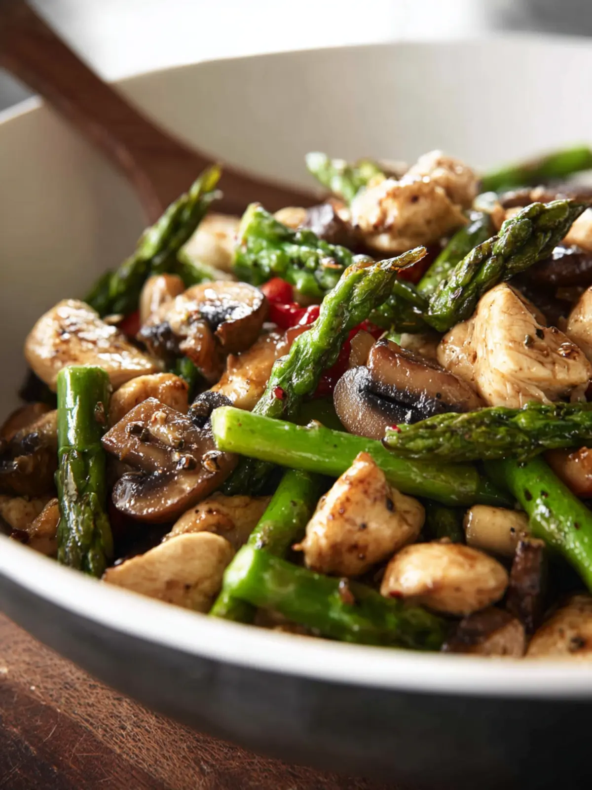Mushroom Asparagus Chicken Stir Fry Recipe First Image