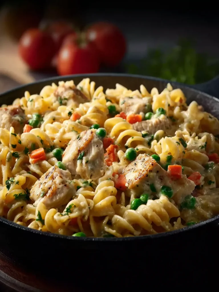Quick Chicken Pot Pie Pasta First Image