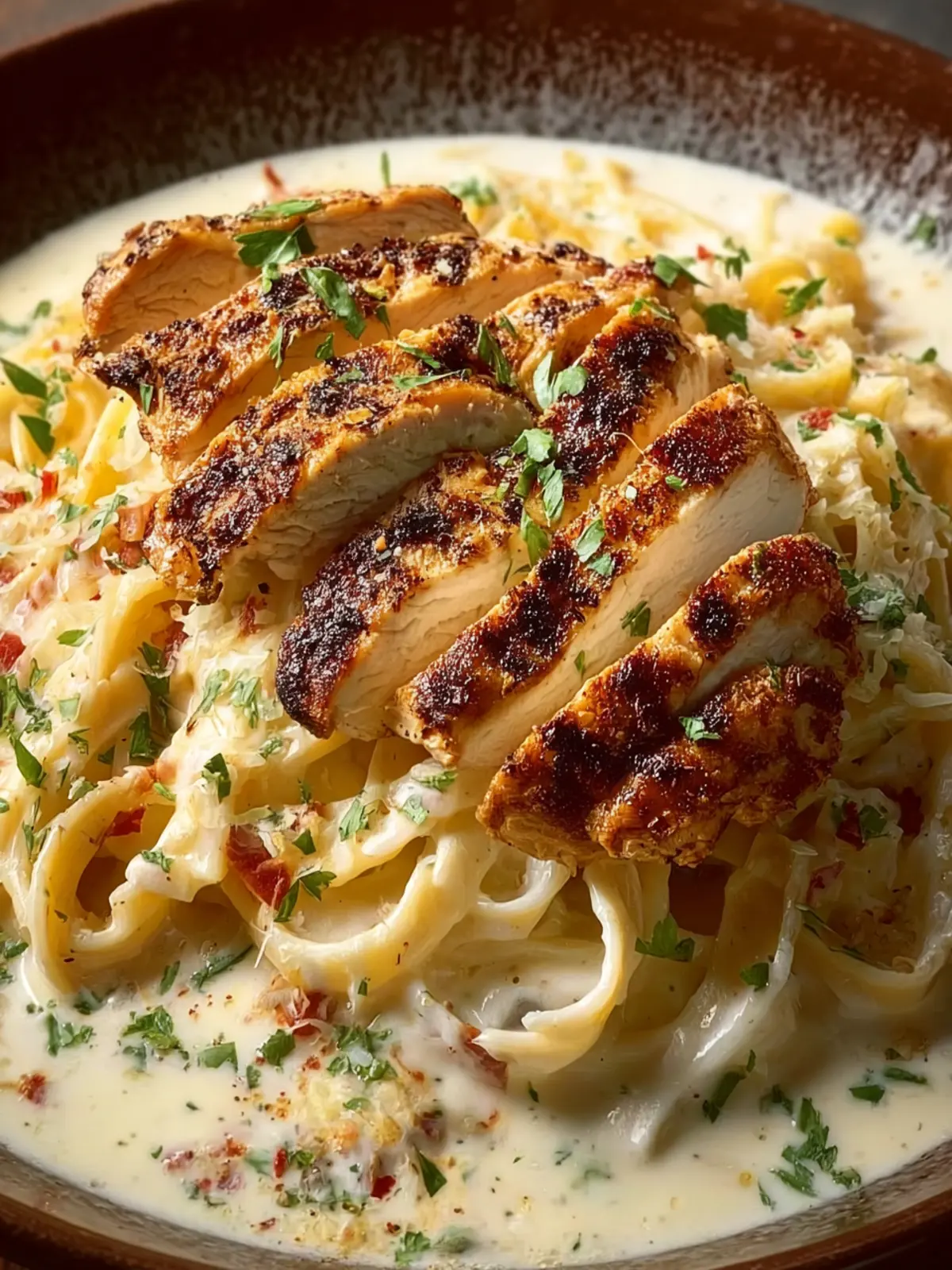 Grilled Chicken Alfredo Pasta First Image