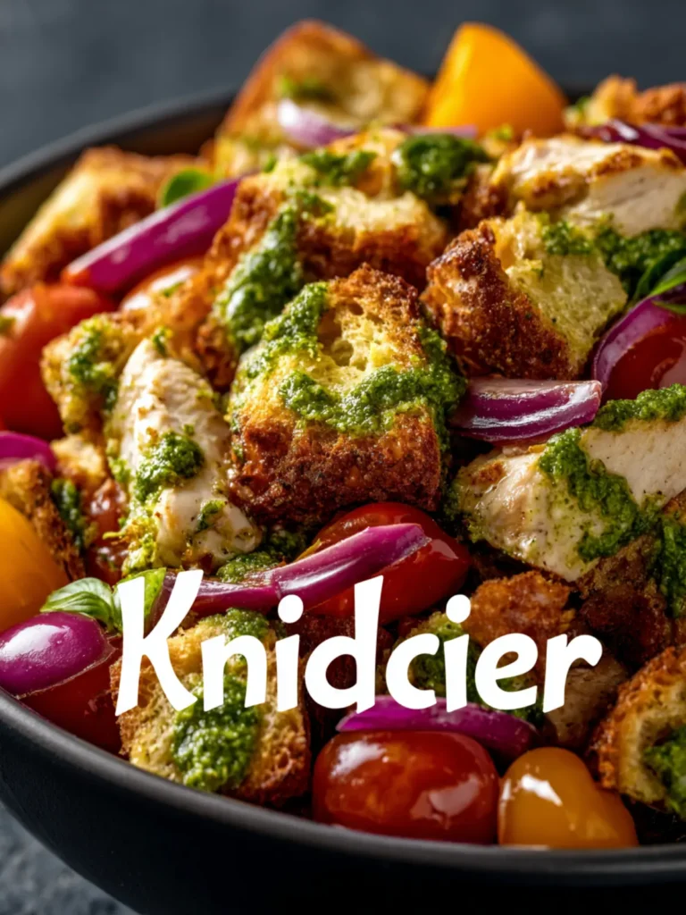 Delicious Chicken Pesto Panzanella Salad Ready in 30 Minutes First Image