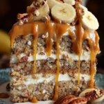 Banana Pecan Caramel Layer Cake – Moist, Rich & Irresistible Dessert First Image