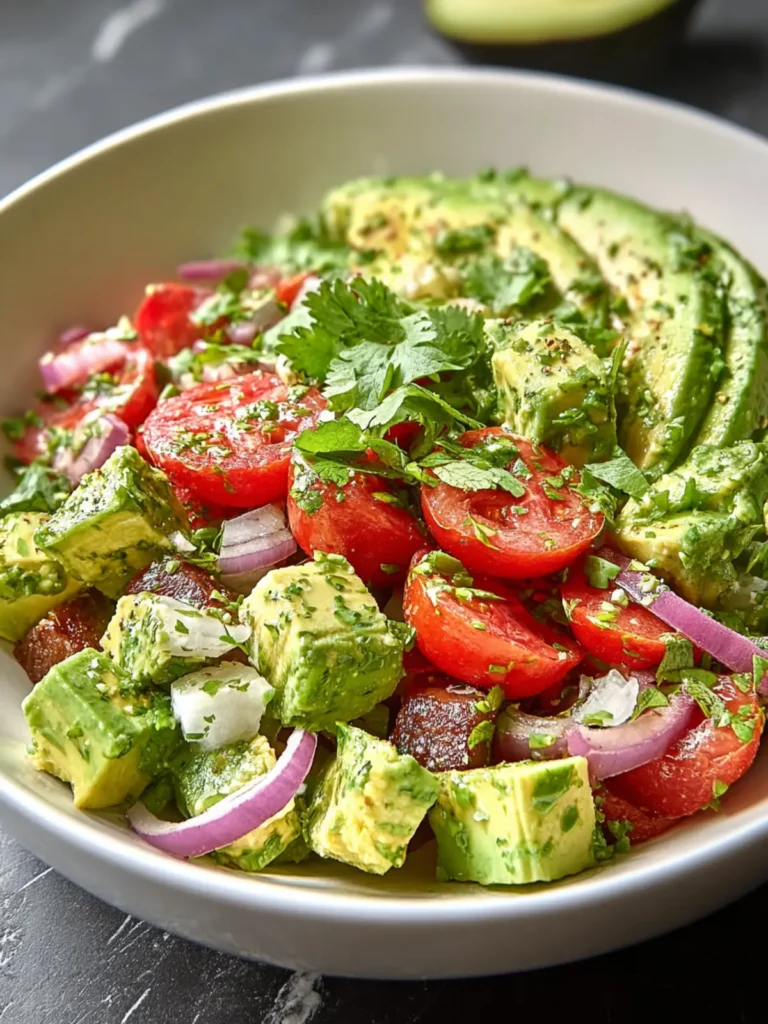 Refreshing Avocado Salad with Cilantro Lime Dressing First Image