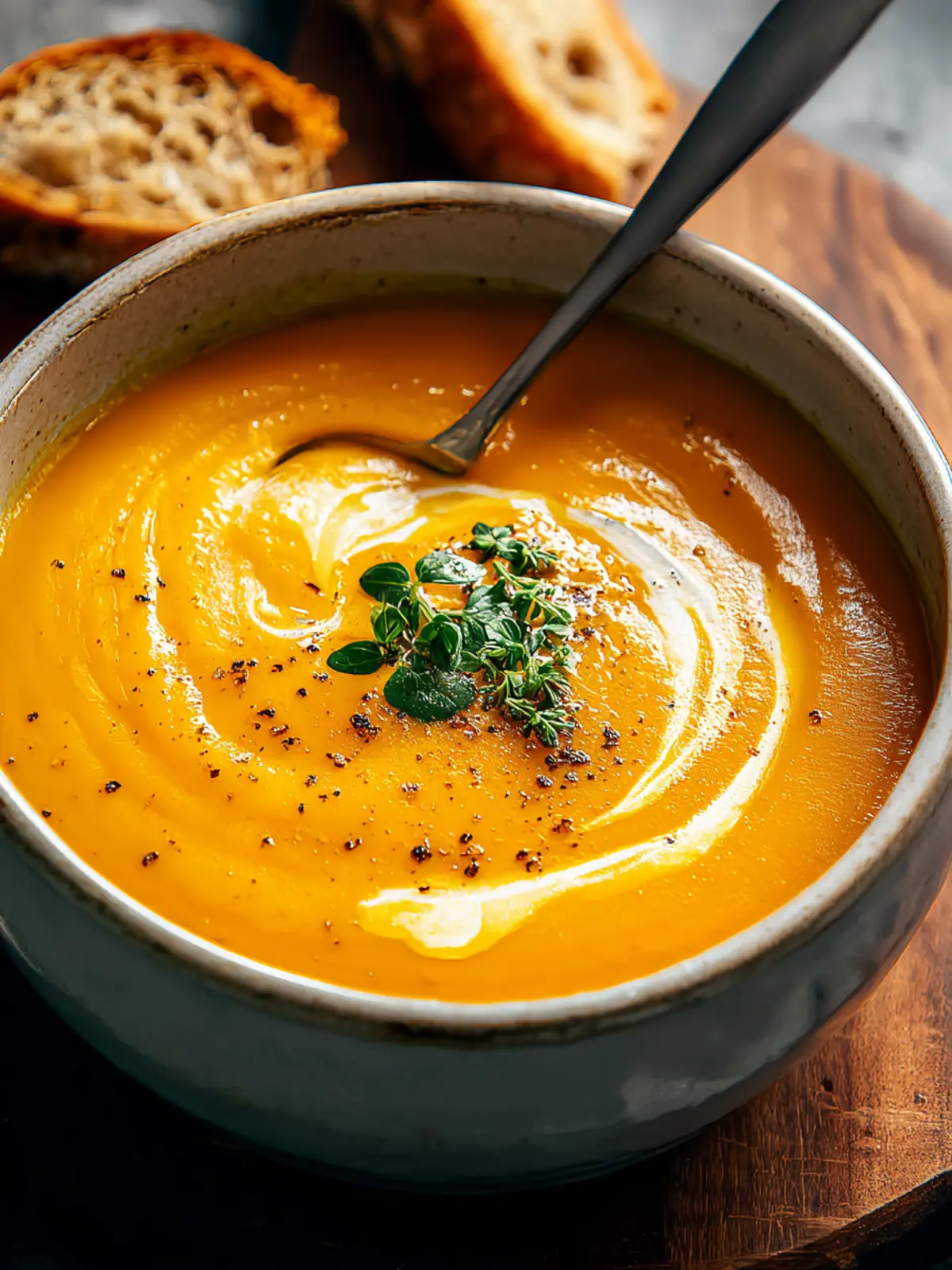 Creamy Roasted Carrot Soup First Image