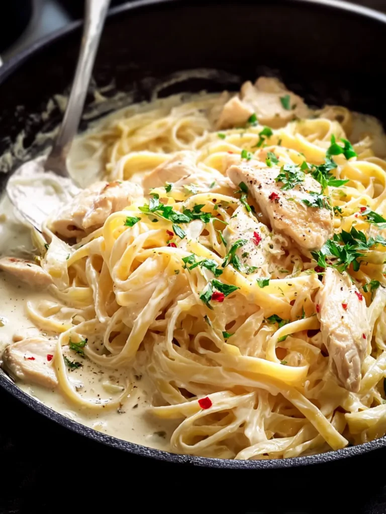 Creamy One Pot Chicken Alfredo Pasta First Image