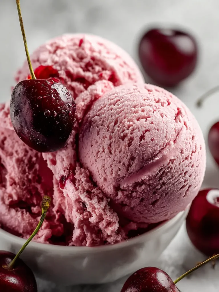 Healthy Cherry Greek Frozen Yogurt First Image