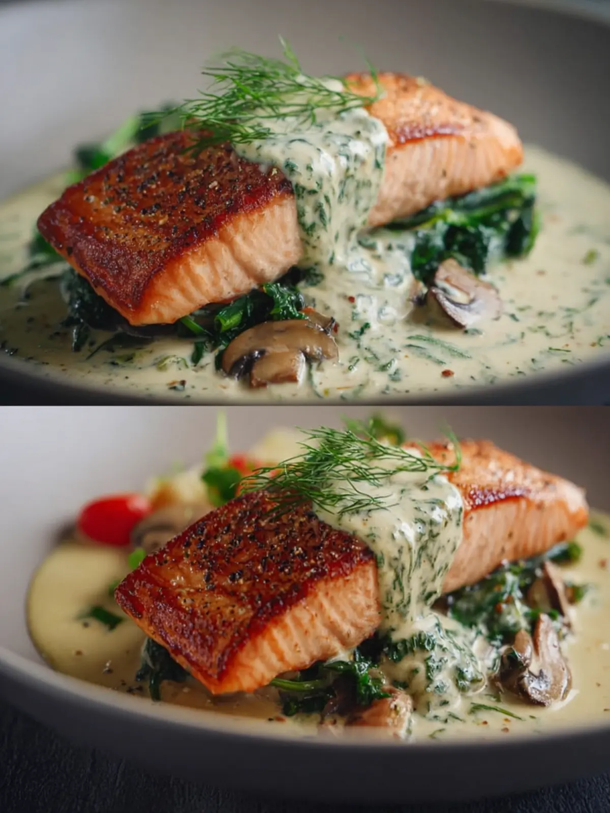 Pan-Seared Salmon with Creamy Florentine Sauce: A Fast & Healthy Dinner First Image