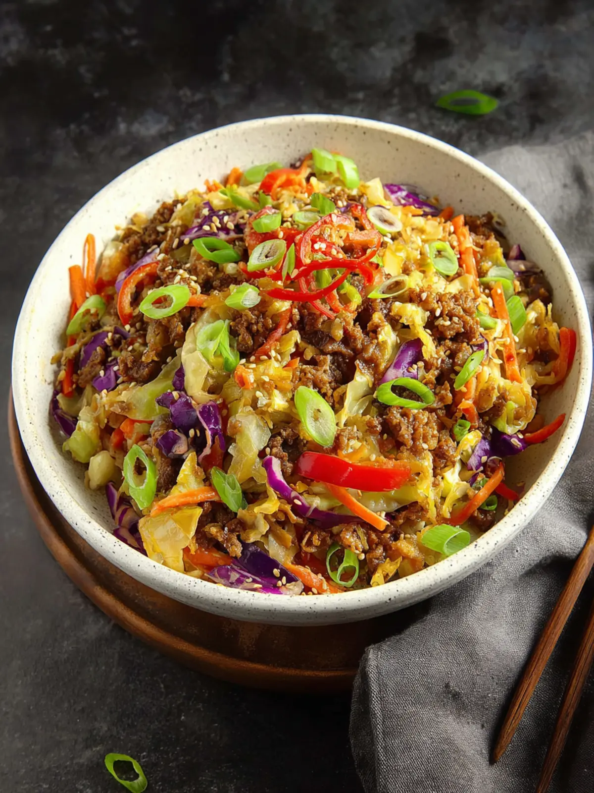 20 Minute Vegan Egg Roll In A Bowl First Image