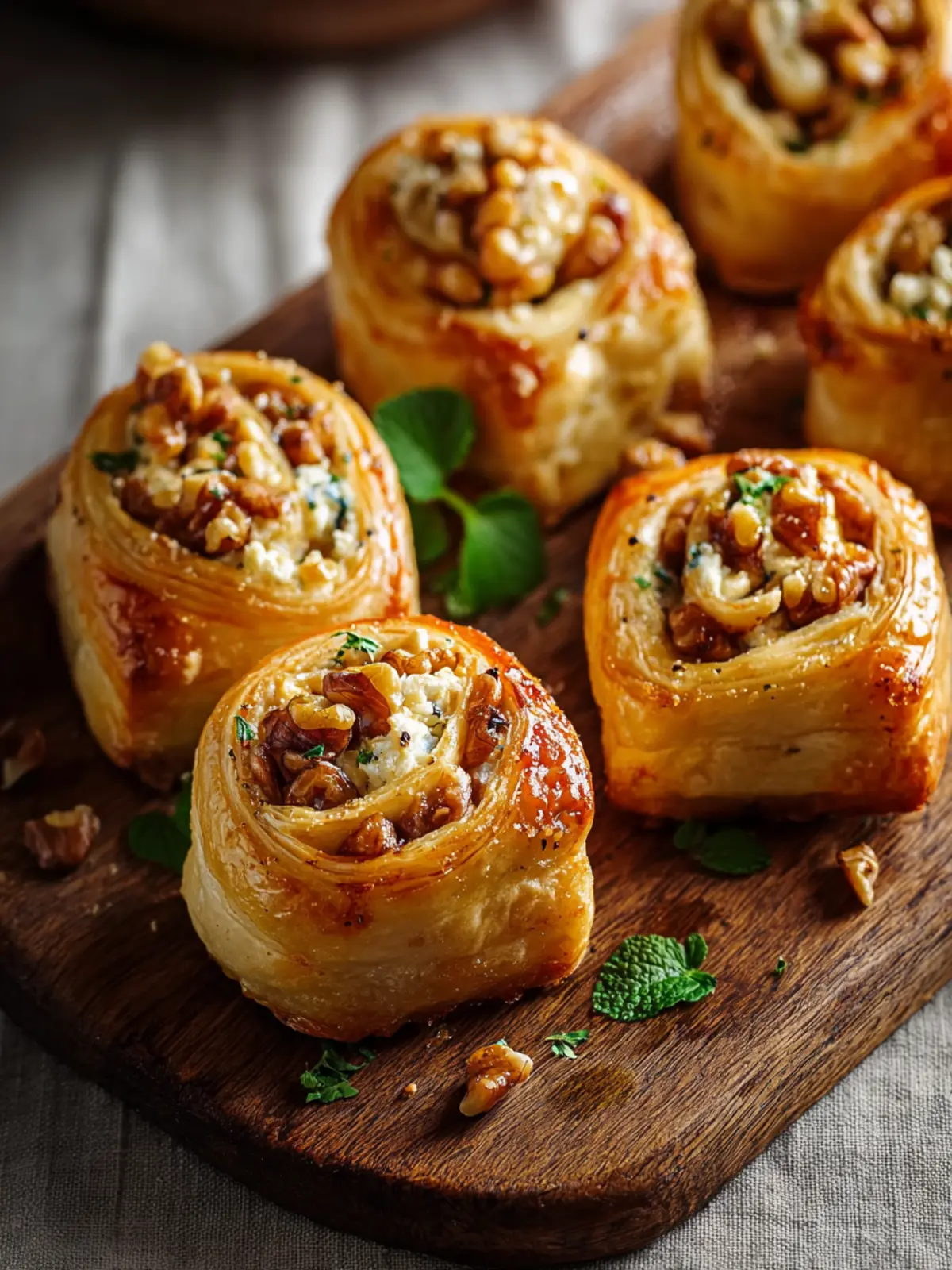 Delicious Pickled Walnut and Cheese Rolls First Image