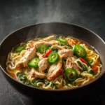 Aromatic Ginger Garlic Chicken Noodle Soup First Image