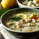 Greek Lemon Chicken Rice Soup First Image