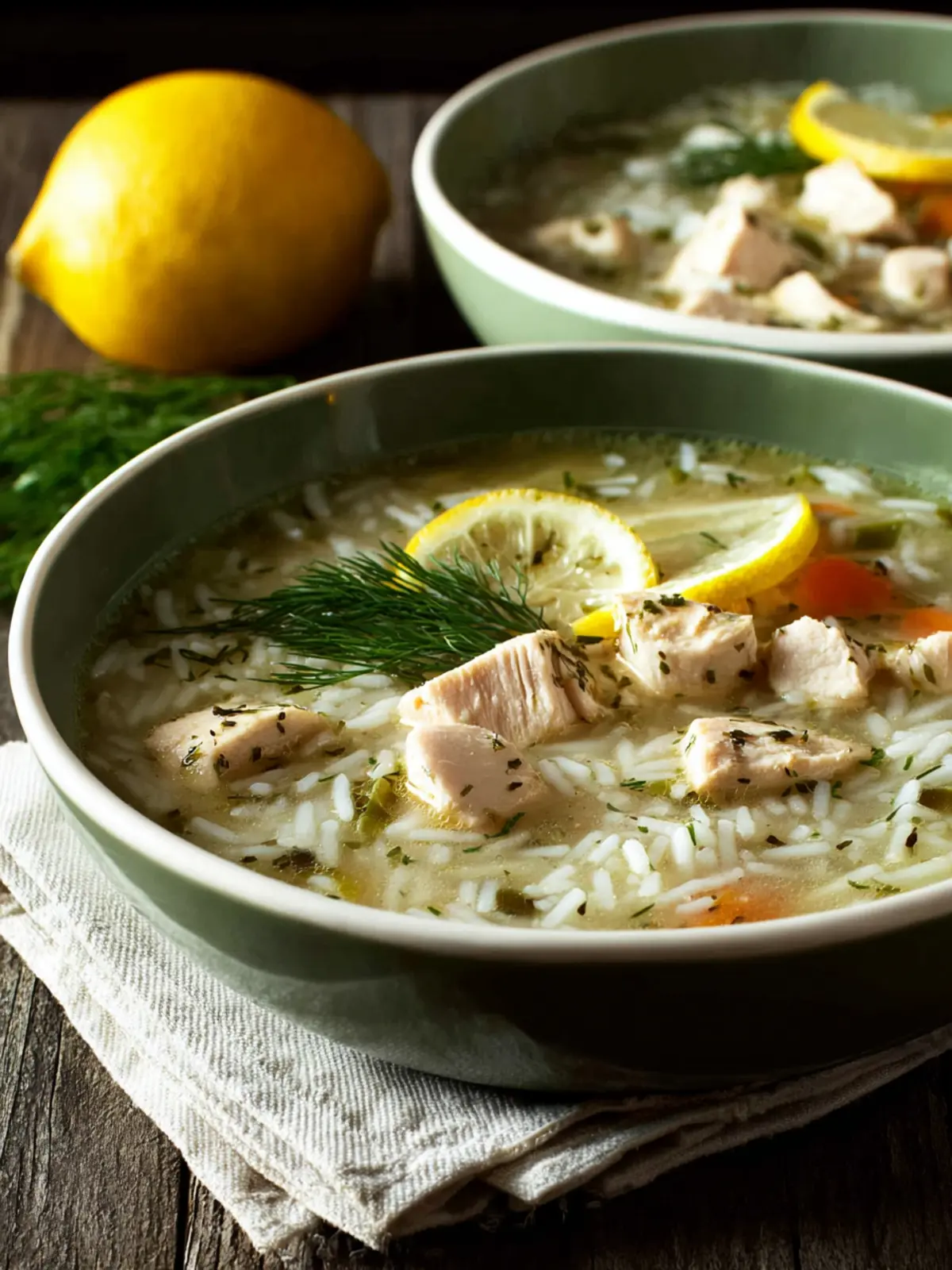 Greek Lemon Chicken Rice Soup First Image