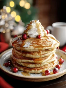 Irresistible Eggnog Pancakes for a Cozy Holiday Breakfast First Image