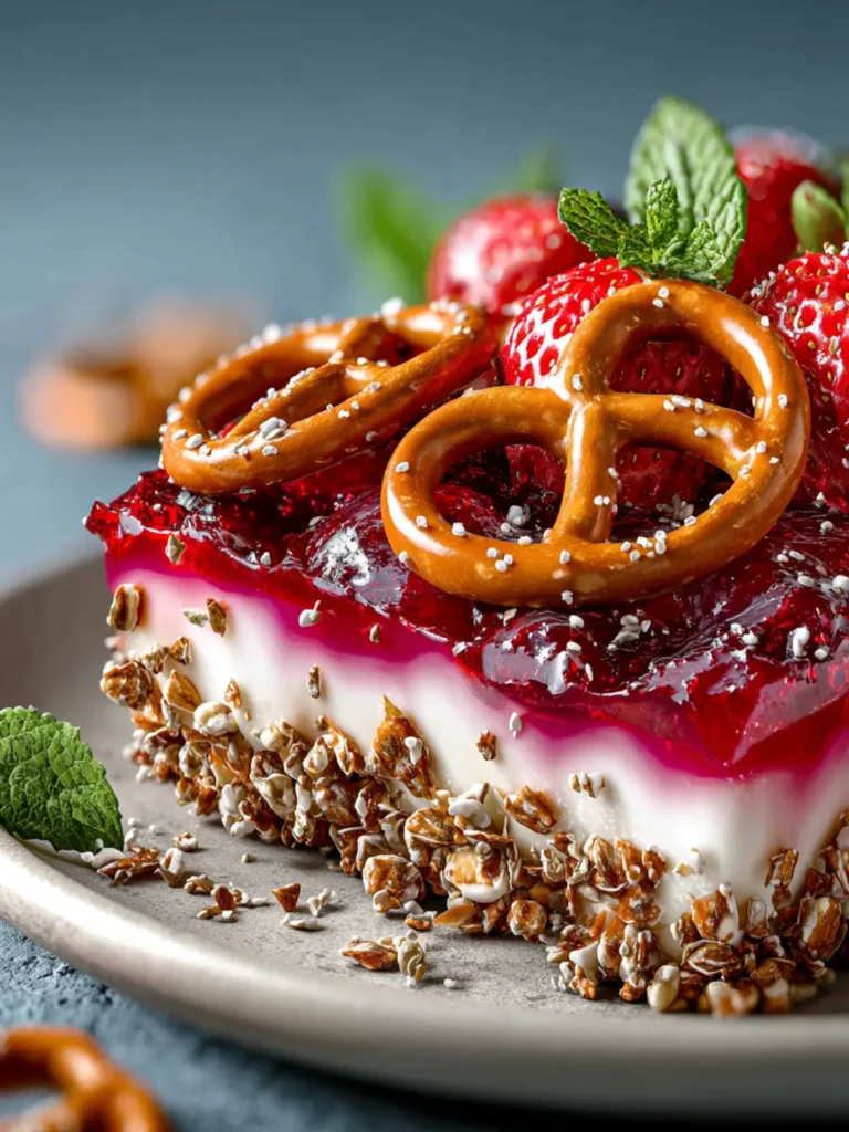 Irresistible Pretzel Salad: A Sweet & Salty Delight First Image