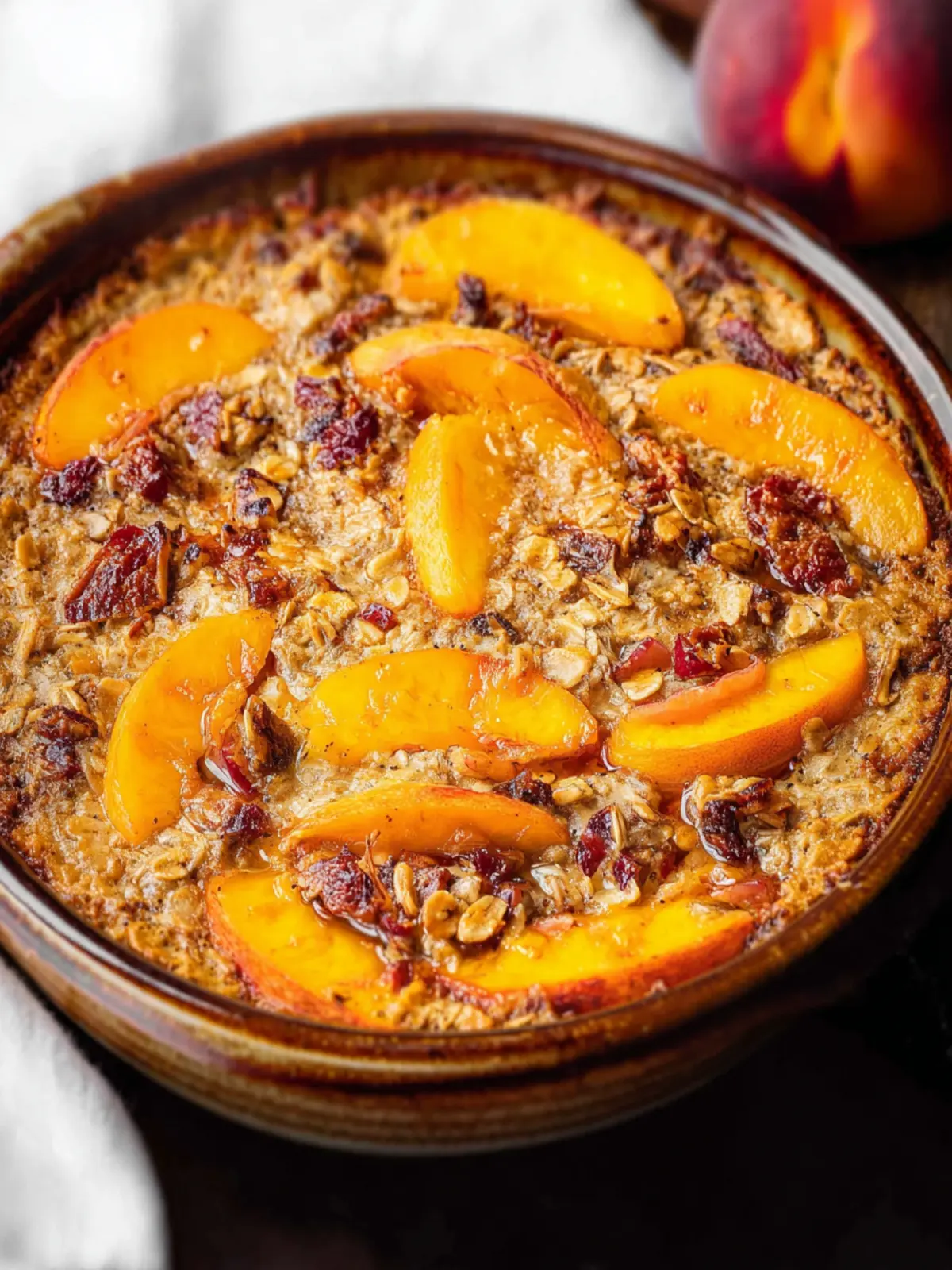 Peach Baked Oatmeal First Image