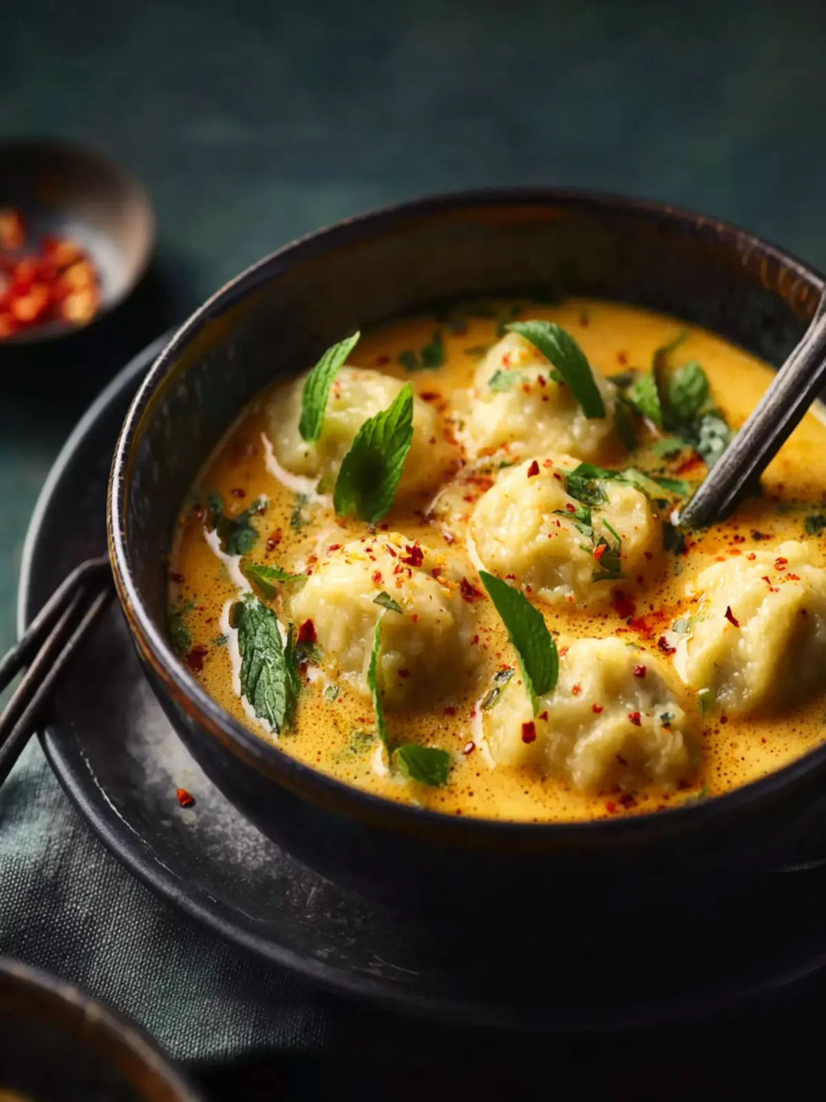 Quick Coconut Curry Soup with Dumplings First Image