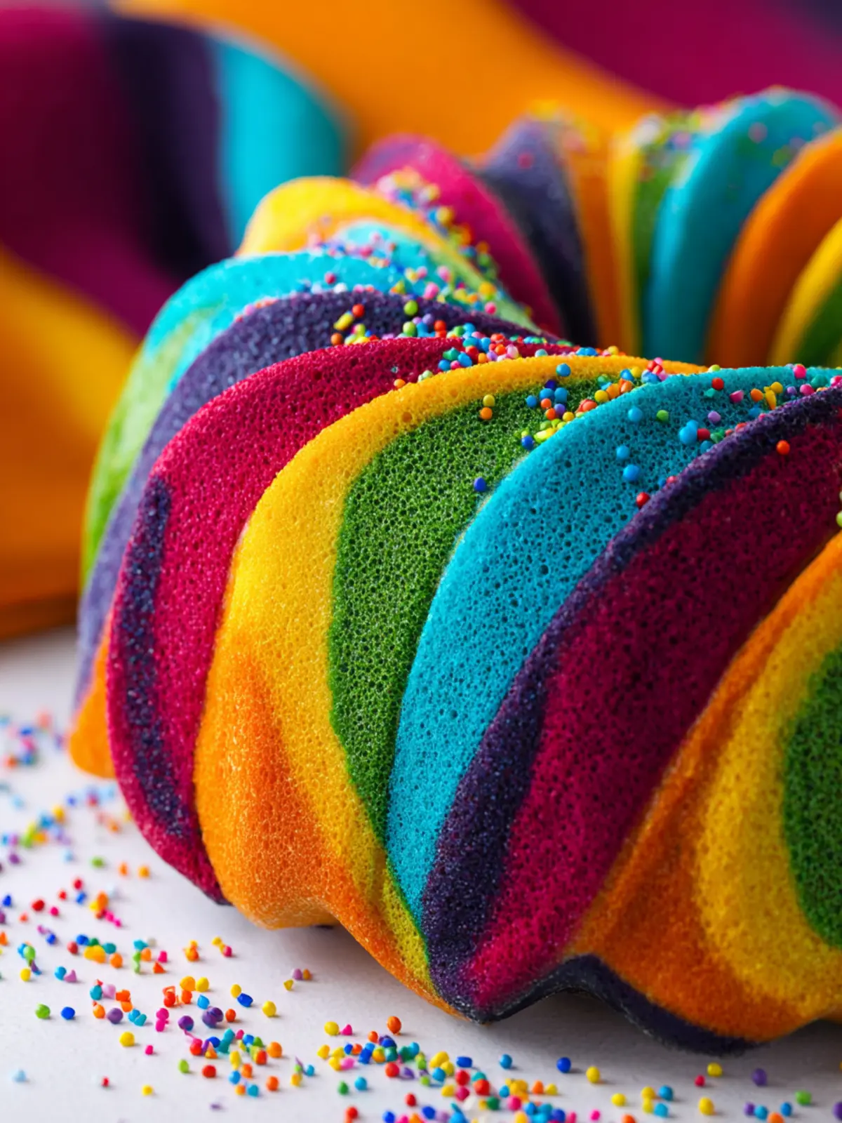 Rainbow Bundt Cake First Image