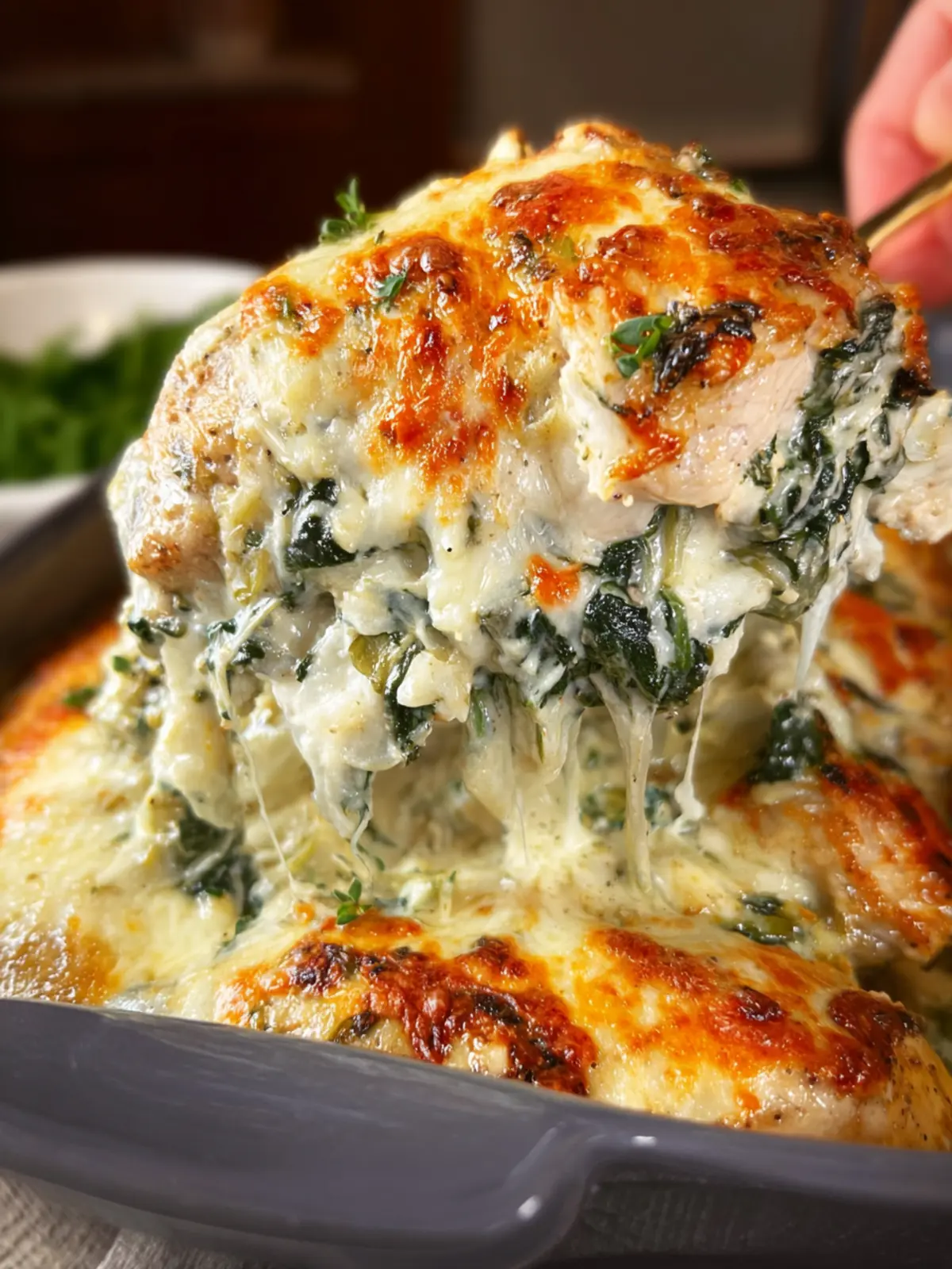 Spinach Artichoke Ranch Chicken Bake First Image