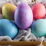 Fabric-Textured Easter Eggs First Image