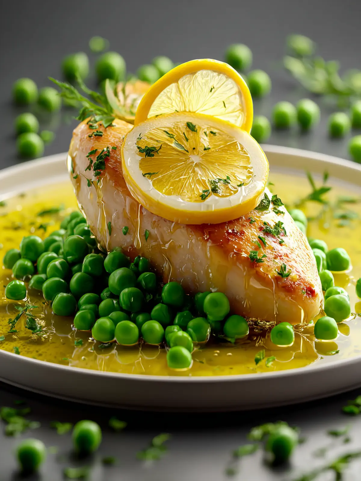 Lemon Chicken With Peas First Image