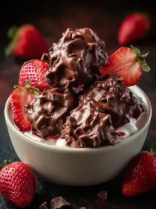 chocolate strawberry yogurt clusters First Image